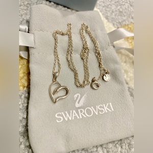 Swarovski Sterling Silver Heart Pendant Necklace